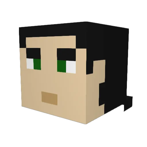 SirWolfKnight Minecraft avatar head, 3D render