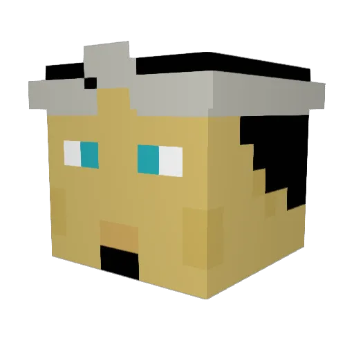 SirWolfang Minecraft avatar head, 3D render