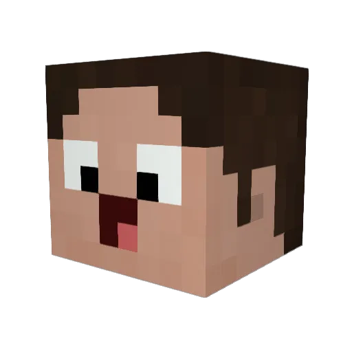 SirWomeo Minecraft avatar head, 3D render