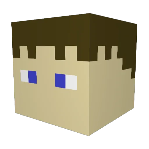 SirWoot1 Minecraft avatar head, 3D render