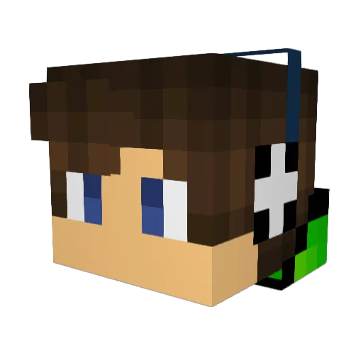 SirWot Minecraft avatar head, 3D render