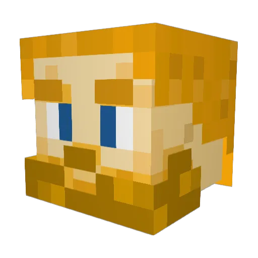 SirYakov Minecraft avatar head, 3D render