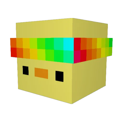 SirYellsAlot Minecraft avatar head, 3D render