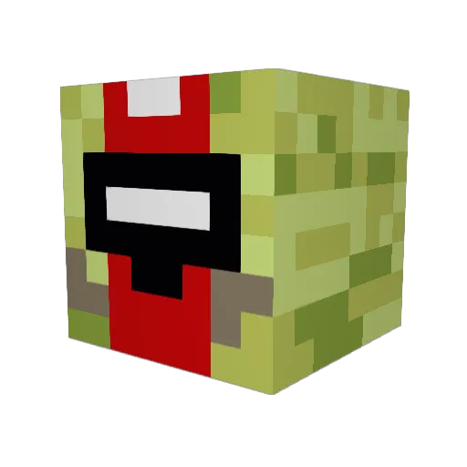 SirYorkshireTea Minecraft avatar head, 3D render