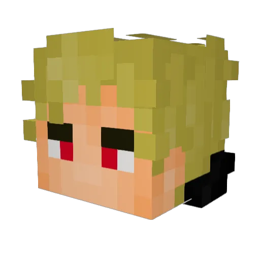 SirZefir Minecraft avatar head, 3D render