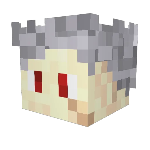 SirZian Minecraft avatar head, 3D render