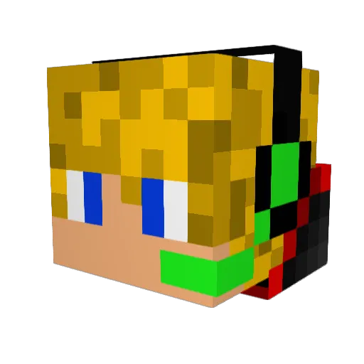 Sir_Avenger Minecraft avatar head, 3D render