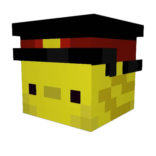 Sir_Axolotus Minecraft avatar head, 3D render