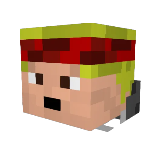 Sir_Barth Minecraft avatar head, 3D render