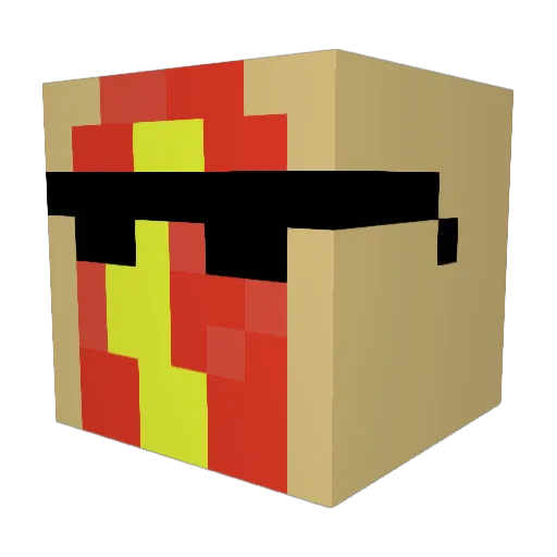Sir_Bass Minecraft avatar head, 3D render
