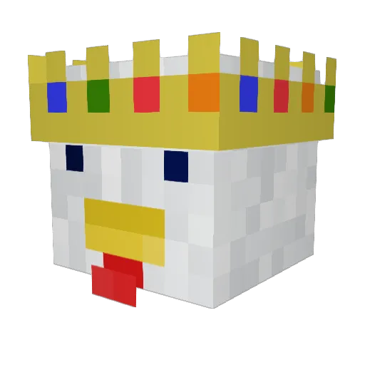 Sir_Clucks Minecraft avatar head, 3D render