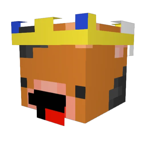 Sir_CowJr Minecraft avatar head, 3D render