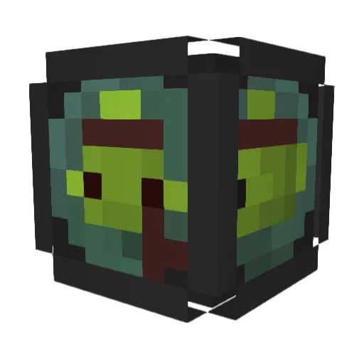 Sir_Fish Minecraft avatar head, 3D render