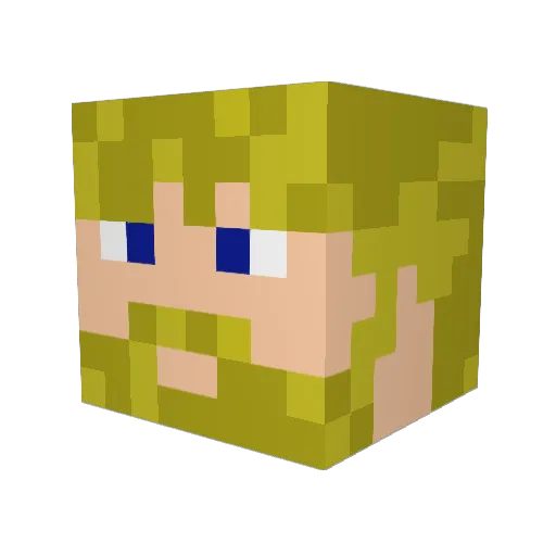 Sir_GreenTheFull Minecraft avatar head, 3D render