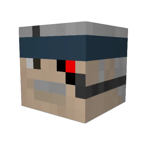 Sir_Meeps Minecraft avatar head, 3D render