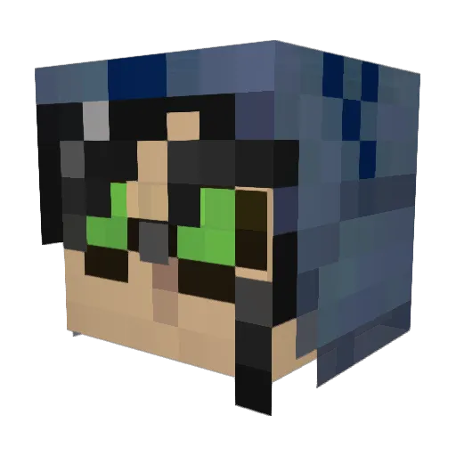 Sir_Mews Minecraft avatar head, 3D render