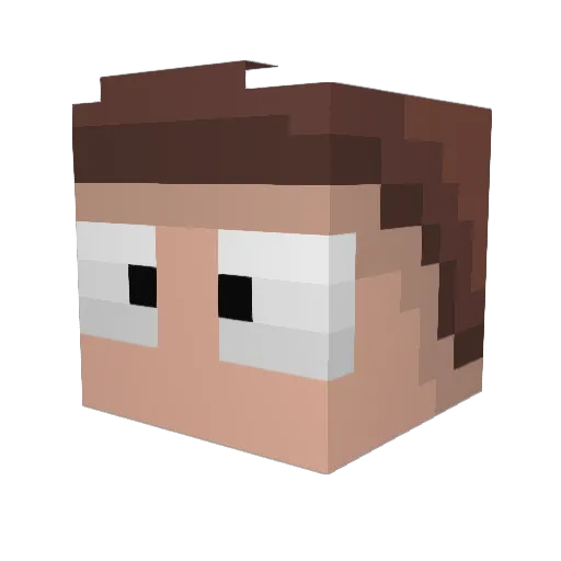 Sir_Nico Minecraft avatar head, 3D render