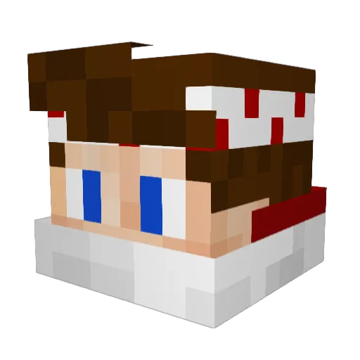 Sir_Omega Minecraft avatar head, 3D render