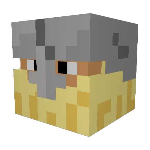 Sir_Real_3 Minecraft avatar head, 3D render