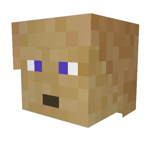 Sir_Rhodan Minecraft avatar head, 3D render