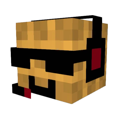 Sir_Waffleton Minecraft avatar head, 3D render
