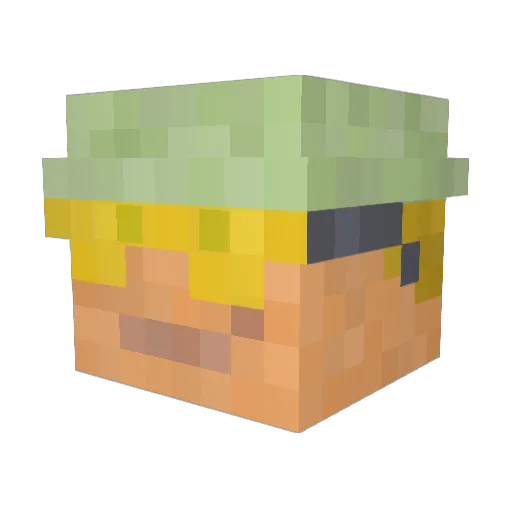 Sir_Zim Minecraft avatar head, 3D render