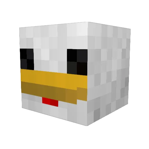 Sir_chickenn Minecraft avatar head, 3D render