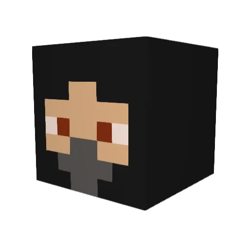 Sir_pacman Minecraft avatar head, 3D render