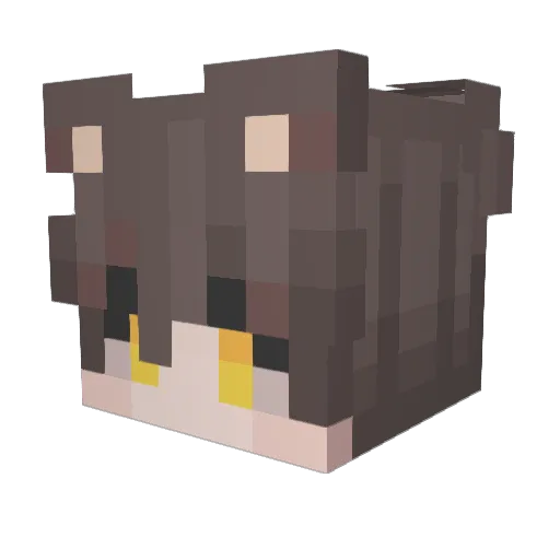 Sirado Minecraft avatar head, 3D render
