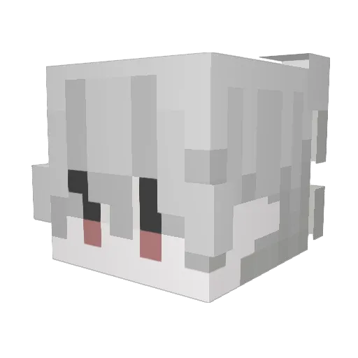 Sirahebi Minecraft avatar head, 3D render