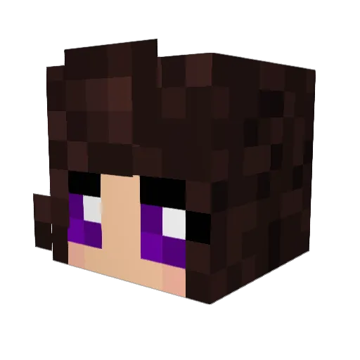 Siran_Witch Minecraft avatar head, 3D render