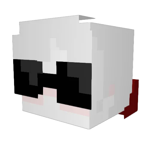 Sirawesome01 Minecraft avatar head, 3D render