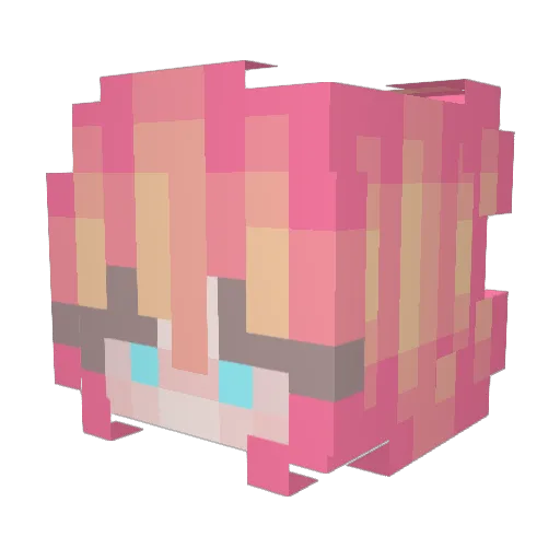 Sirawitt Minecraft avatar head, 3D render