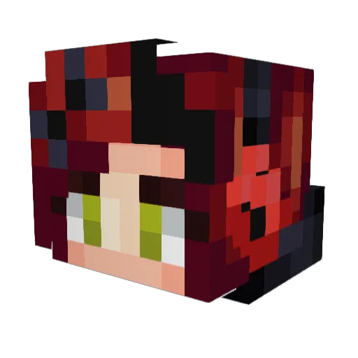 Sirbottle Minecraft avatar head, 3D render