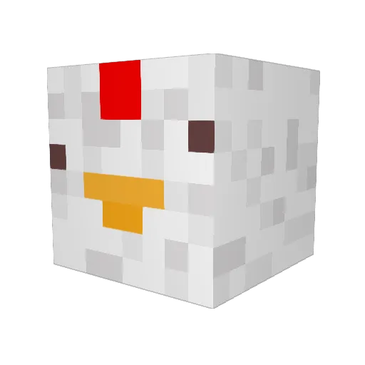 Sirbubbleboi Minecraft avatar head, 3D render