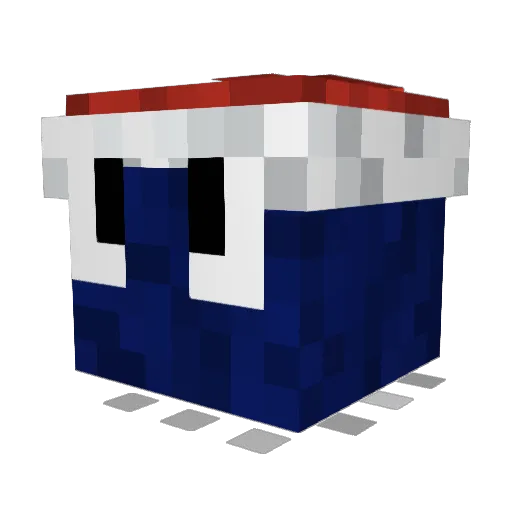 Sirbuttkiss Minecraft avatar head, 3D render