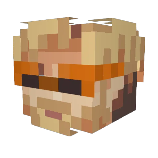 Sirclassicx Minecraft avatar head, 3D render
