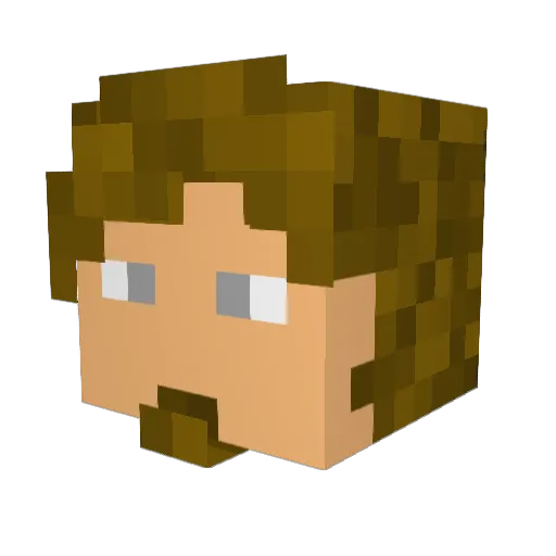 SireQuick Minecraft avatar head, 3D render