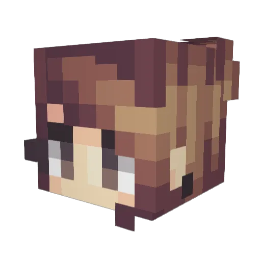 Sireene Minecraft avatar head, 3D render