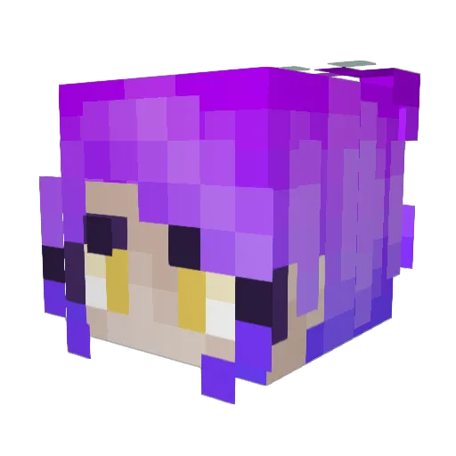 Sirenofthestars Minecraft avatar head, 3D render