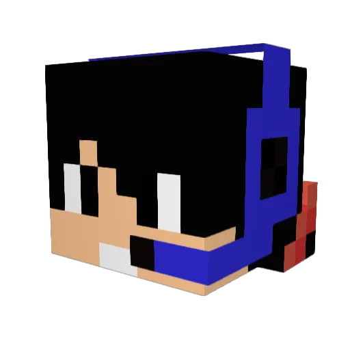Sirep Minecraft avatar head, 3D render