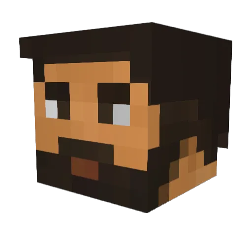 Sirep_ Minecraft avatar head, 3D render
