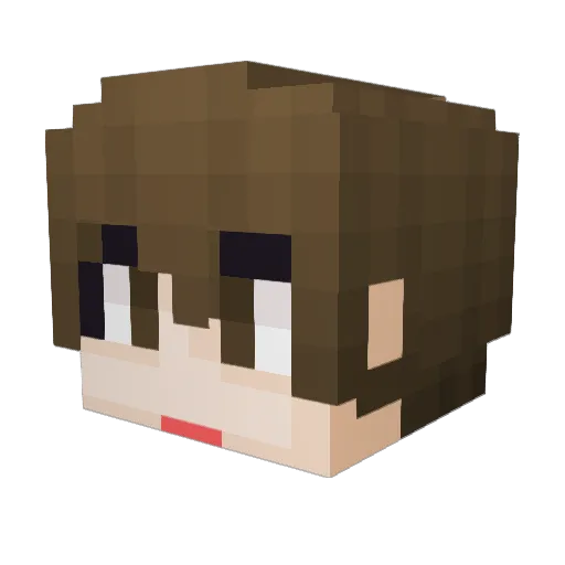 Sireu Minecraft avatar head, 3D render