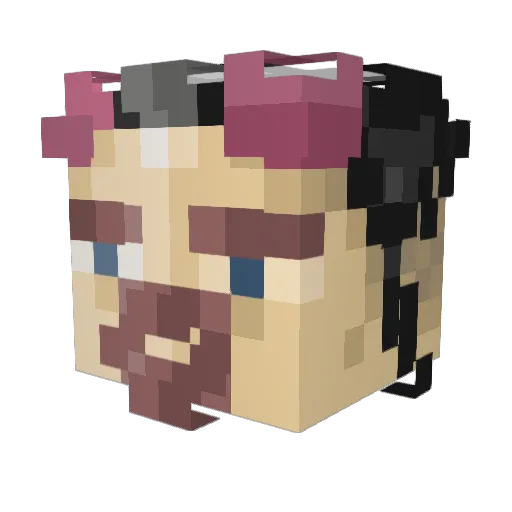 Sirifra Minecraft avatar head, 3D render