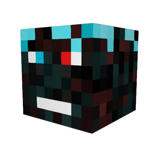 Sirillius Minecraft avatar head, 3D render