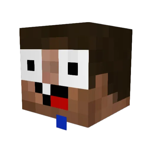 Sirinek Minecraft avatar head, 3D render