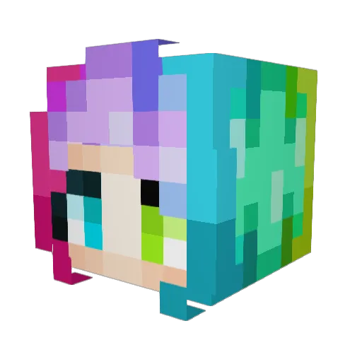Sirinoks Minecraft avatar head, 3D render
