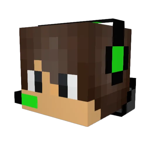 Siriri_ Minecraft avatar head, 3D render