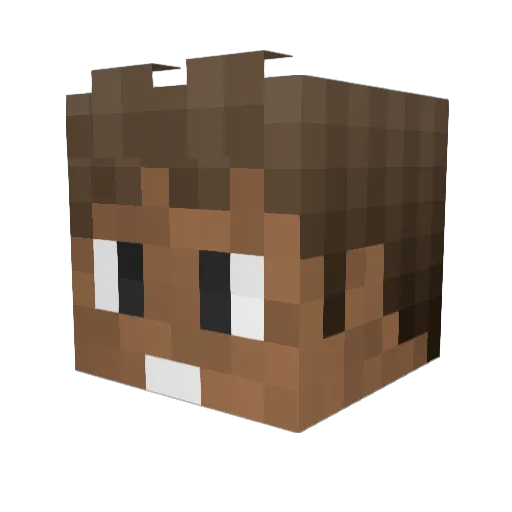 Sirius7777 Minecraft avatar head, 3D render