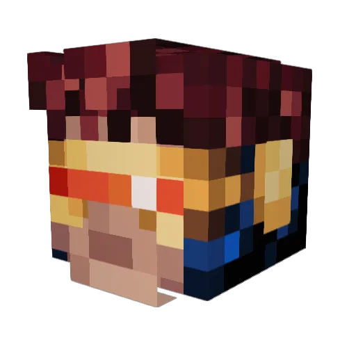 SiriusAzure Minecraft avatar head, 3D render
